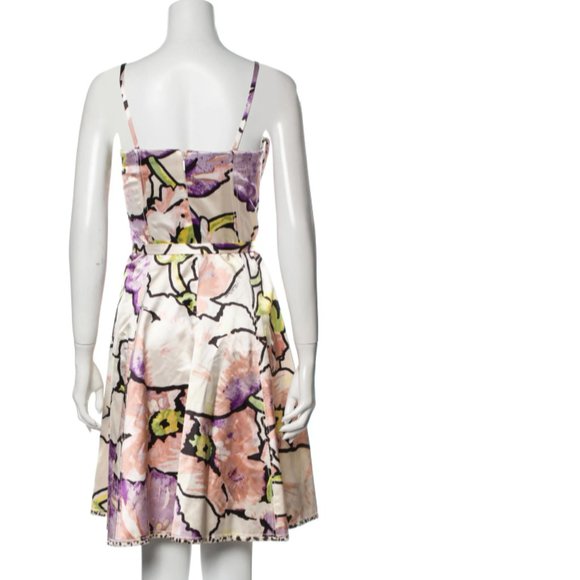 ROBERTO CAVALLI A-line White Flower Pattern Dress - Picture 6 of 7